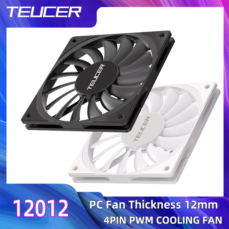 Gpu Cooler - TEUCER TE-12012 พัดลมระบายความร้อนบางเฉียบ 120x120x12 มม. ขนาดบางเฉียบเสียงรบกวนต่ำ
