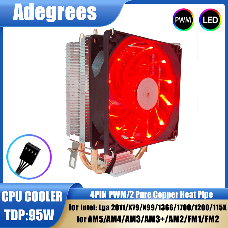 Cpu Cooler - 2 ท่อความร้อน CPU Cooler Tower 3PIN/4PIN