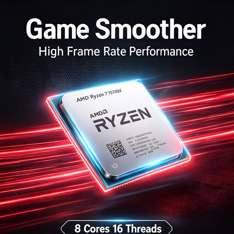 Cpu Fan - โปรเซสเซอร์ AMD Ryzen 7 5700X สำหรับคอมพิวเตอร์เล่นเกมและทำงานที่บ้าน