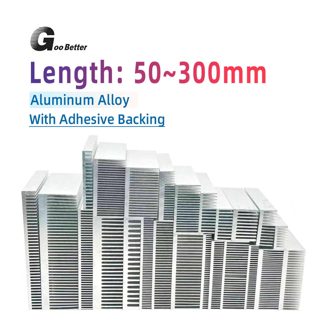 Heatsink - ฮีทซิงค์อะลูมิเนียม แผ่นระบายความร้อนสำหรับชิป IC อิเล็กทรอนิกส์ พร้อมเทปนำความร้อน ขนาด
